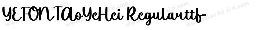 YEFONTAoYeHei Regularttf字体转换